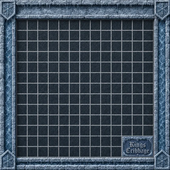 Ice castle Kings Cribbage board
